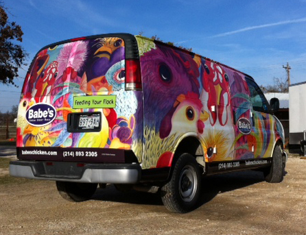 Original watercolor painter scanned and turned into a van wrap for 