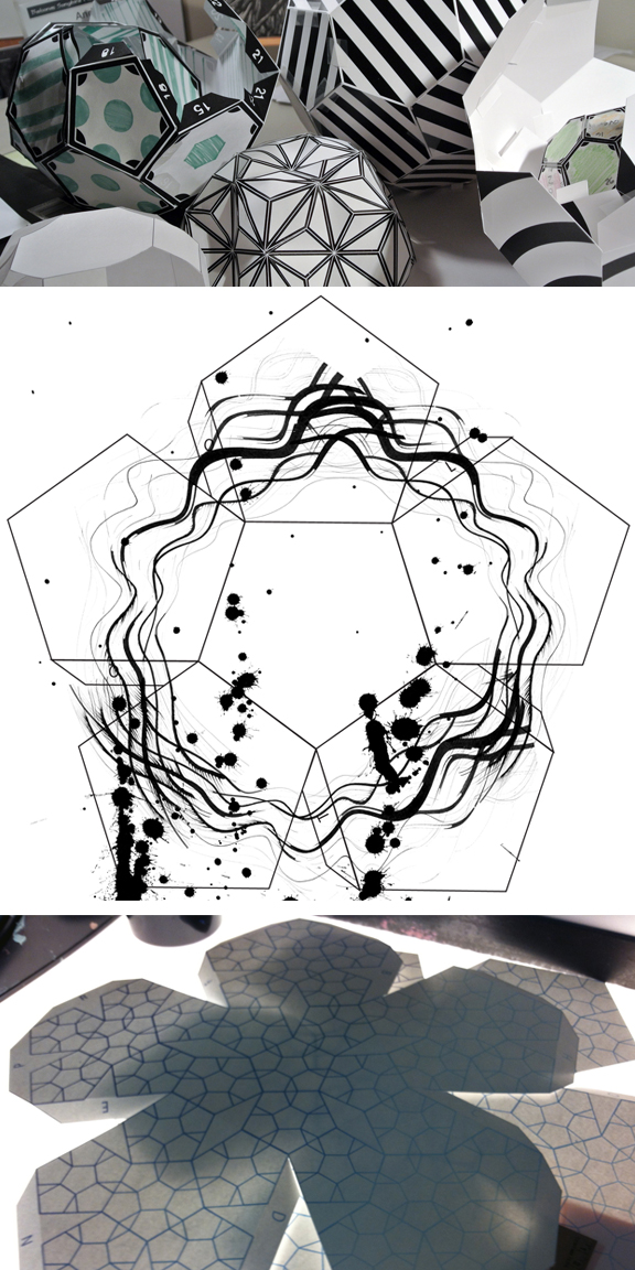 Process for creating dimensional geometric prints