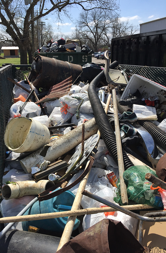 Litter collected from watershed of the San Marcos River.