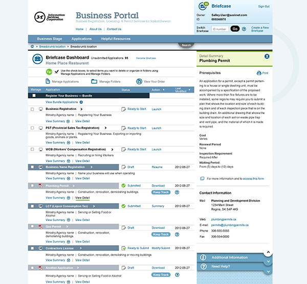 Detailed forms page design